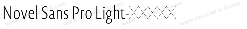 Novel Sans Pro Light字体转换